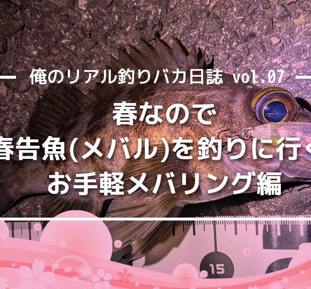 春なのでメバルを釣る。メバリング編。